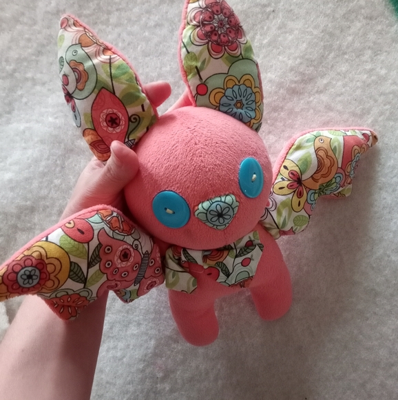 pink bat plush 🦇 handmade - Picture 2 of 5